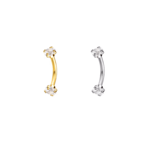 WHITE ANGEL CURVED BARBELL